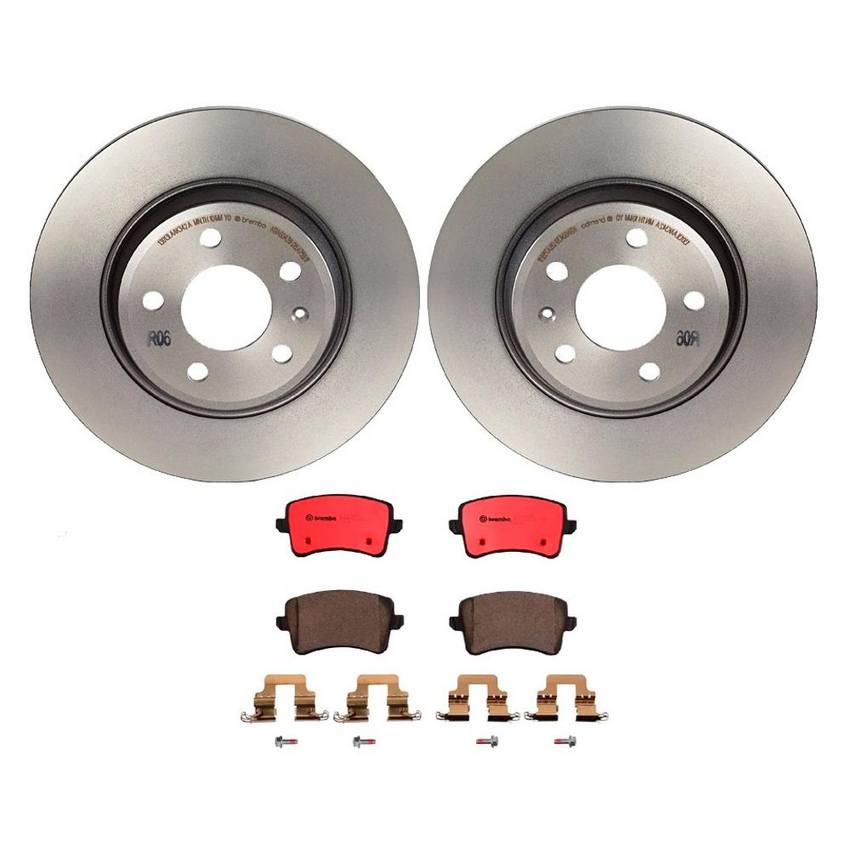 Audi Brembo Brake Kit - Pads and Rotors Rear (300mm) (Ceramic) 8K0698451G - Brembo 1524361KIT